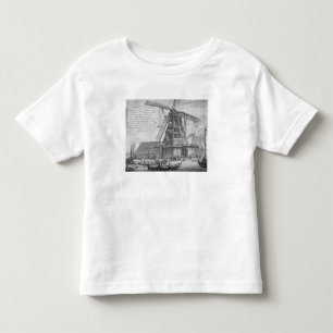 Het bestrijden van een brand in een windmolen bij kinder shirts