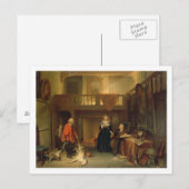 Het betalen van de Band (olie op paneel) Briefkaart (Voorkant / Achterkant)