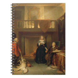 Het betalen van de Band (olie op paneel) Notitieboek