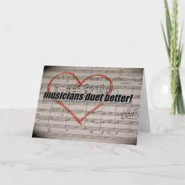 Het Betere wenskaart van het Duet van musici Kaart