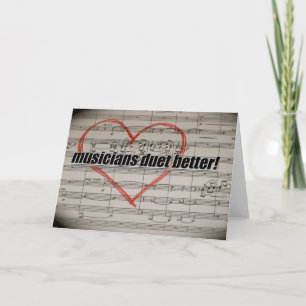 Het Betere wenskaart van het Duet van musici Kaart