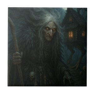 Het betoverde bos van Baba Yaga Tegeltje