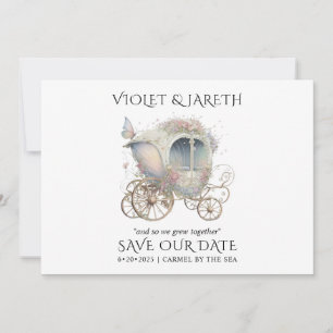 Het betoverde Hout Band Wedding bewaart de Datum Save The Date