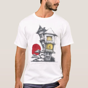 Het betoverde huis onder de rode maan t-shirt