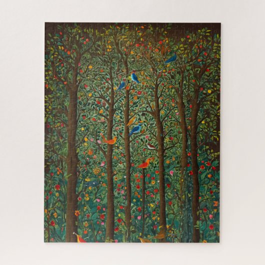 Het betoverde woud van zangvogels legpuzzel (Verticaal)
