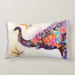 Het betoveren van Vrienden Elephant en Hummingvoge Kussen
