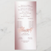 Het betoverende Fairy Tale Castle Wedding Programm Programma (Achterkant)