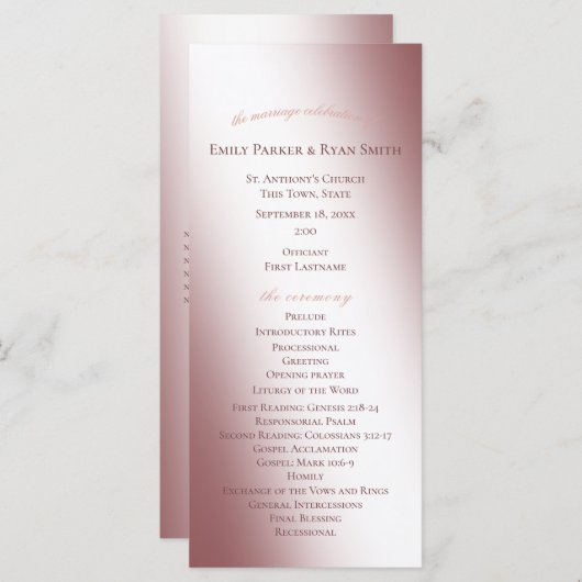 Het betoverende Fairy Tale Castle Wedding Programm Programma (Voorkant / Achterkant)