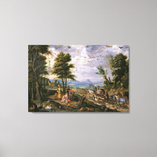 Het betreden van de Ark Canvas Afdruk