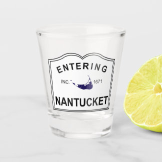 Het betreden van Nantucket Island Shot Glas