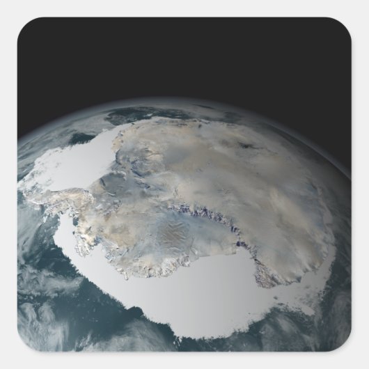 Het bevroren continent Antarctica Vierkante Sticker (Voorkant)