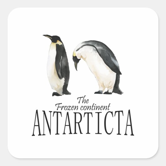 Het Bevroren continent Antarctica Vierkante Sticker (Voorkant)