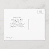 Het bewegen naar het Briefkaart van het Adres van  (Achterkant)