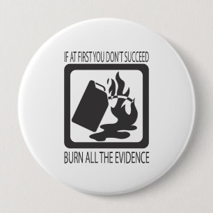 Het bewijs verbranden ronde button 4,0 cm