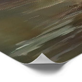 Het bewonderen van de zon op de rivier poster (Hoek)