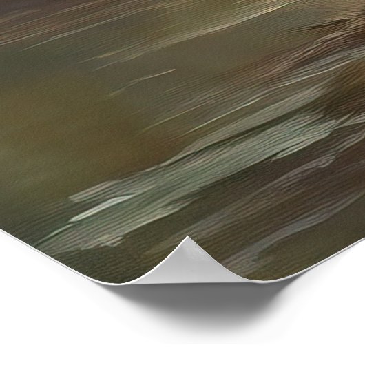 Het bewonderen van de zon op de rivier poster (Hoek)