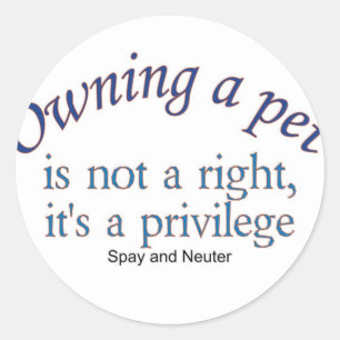 het bezitten van een huisdierensticker ronde sticker