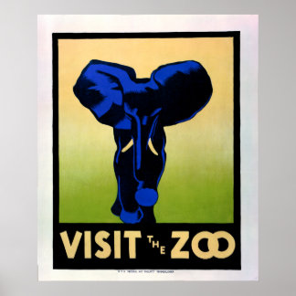 Het Bezoek van 1930 het Poster van Zoo WPA
