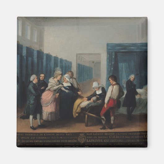 Het bezoek van monsieur en Madame Necker Magneet (Voorkant)