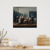 Het bezoek van monsieur en Madame Necker Poster (Keuken)