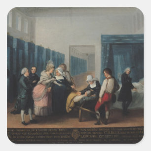 Het bezoek van monsieur en Madame Necker Vierkante Sticker