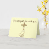 Het bidden Handen Kaart (Gele Bloem)