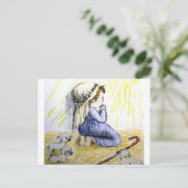 het bidden kindKerstmis Feestdagenkaart (Staand voorkant)