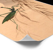 Het bidden van Mantis en de maan Japanse kunst c.  Poster (Hoek)