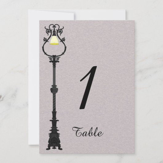 Het Big Easy Bruidstaartafel Nummer Kaart (Voorkant)