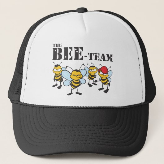 Het bijenteam trucker pet (Voorkant)