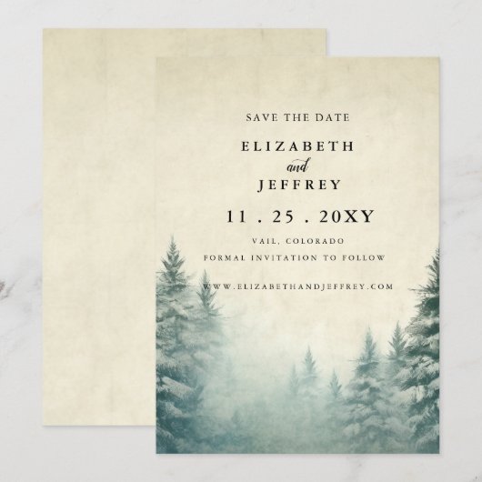 Het bijtende bos van de Waterverf sparen de Datum Aankondiging (Voorkant / Achterkant)