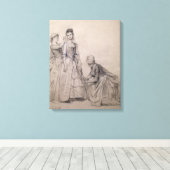 Het bijwonen aan de Bride Canvas Afdruk (Insitu (Houten vloer))