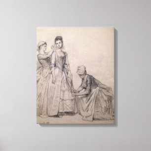 Het bijwonen aan de Bride Canvas Afdruk