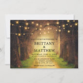 Het binden Rustic Forest Path String Lights Green Kaart (Voorkant)