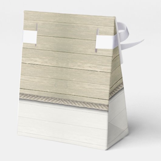 Het binden van de kei Rustic Beach bruiloft Bedankdoosjes (Achterkant)