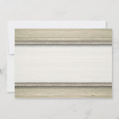 Het binden van de kei Rustic Beach bruiloft Kaart (Achterkant)