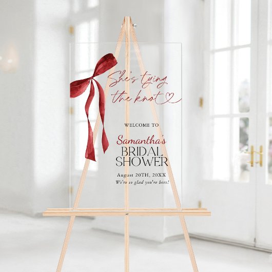 Het binden van de knoop boog Vrijgezellenfeest wel Acryl Bord