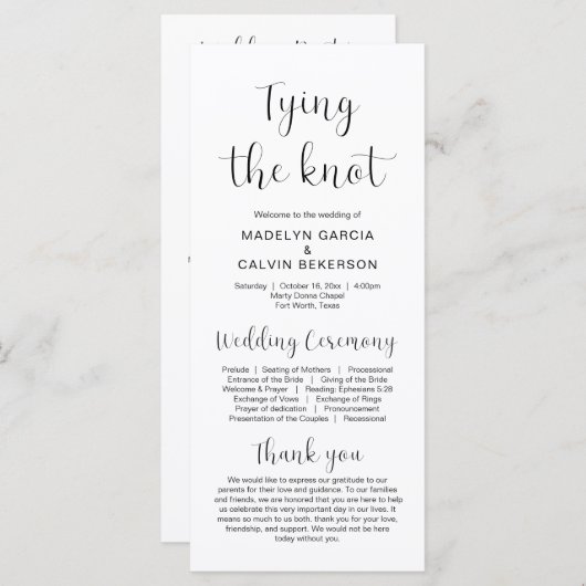 Het binden van de knoop, de Moderne Programma's va (Voorkant / Achterkant)