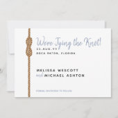 🌊 Het binden van de Knoop Eenvoudige Nautische Sa Save The Date (Voorkant)