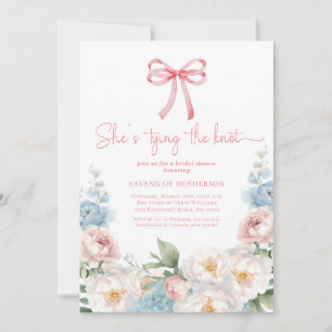 Het binden van de knoop Floral Bow Vrijgezellenfee Kaart