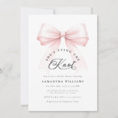 Het binden van de Knoop Roze Bow Bruids Douche Uit Kaart (Voorkant)