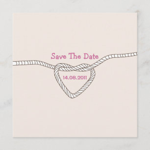 Het binden van de knoop sparen de Datum Save The Date