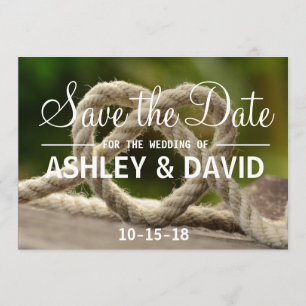Het binden van de knoop sparen de DatumKaart Save The Date