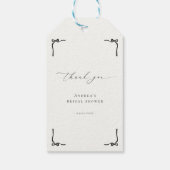 Het binden van de Knot Black Bow Vrijgezellenfeest Cadeaulabel (Achterkant)