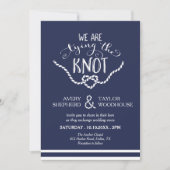 Het binden van de Knot Calligraphy Wedding Kaart (Voorkant)