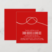 Het binden van de Knot Love Big Red Weddenschap Kaart (Voorkant / Achterkant)