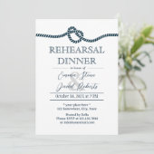 Het binden van de Knot Nautical Wedding Rehearsal Kaart (Staand voorkant)