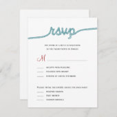 Het binden van de Knot Wedding RSVP kaarten (Voorkant / Achterkant)