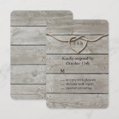 Het binden van Knot RSVP Kaartje (Voorkant / Achterkant)