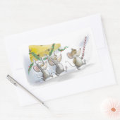 Het binnenhalen van de kerstkaas vakantie Stickers (Envelop)